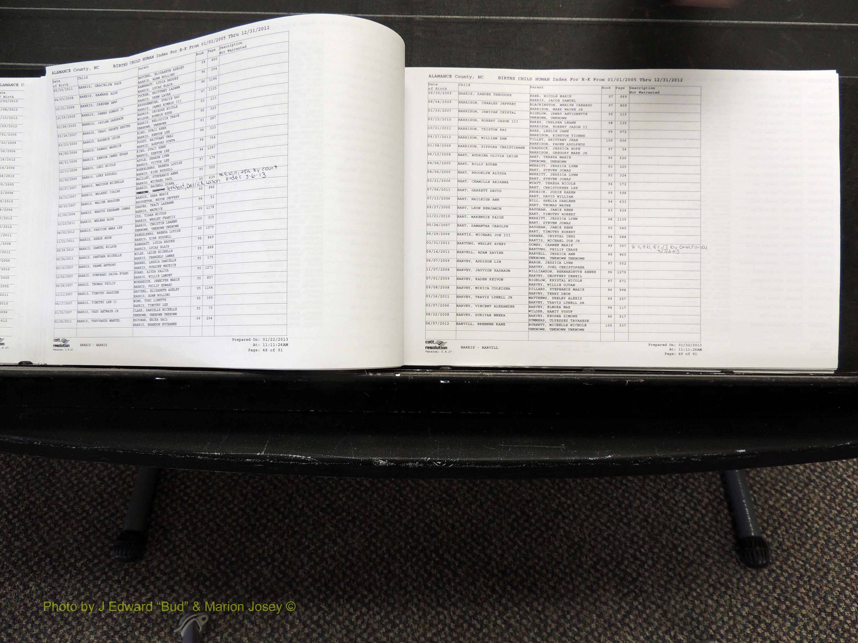 Alamance Co, NC, Births, A-Z, 2005-2012 (175).JPG
