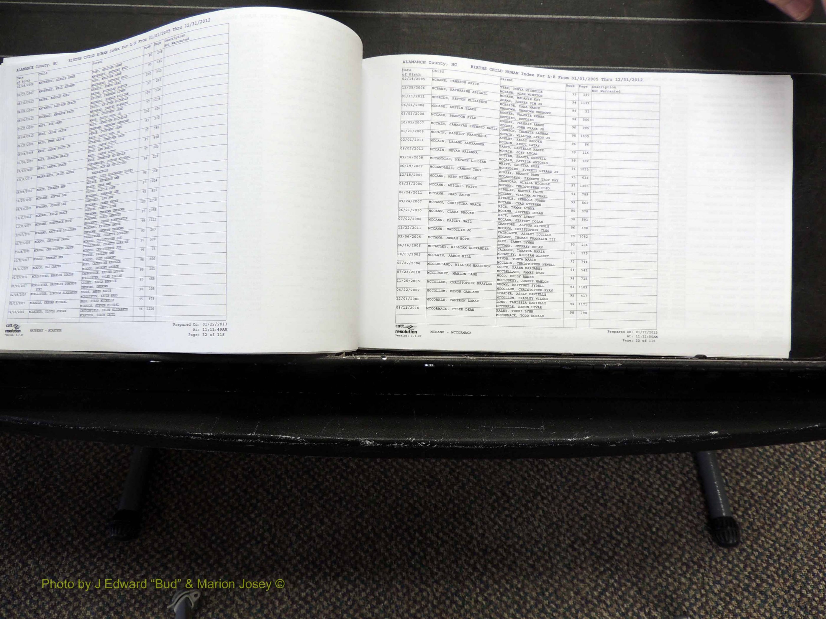 Alamance Co, NC, Births, A-Z, 2005-2012 (213).JPG