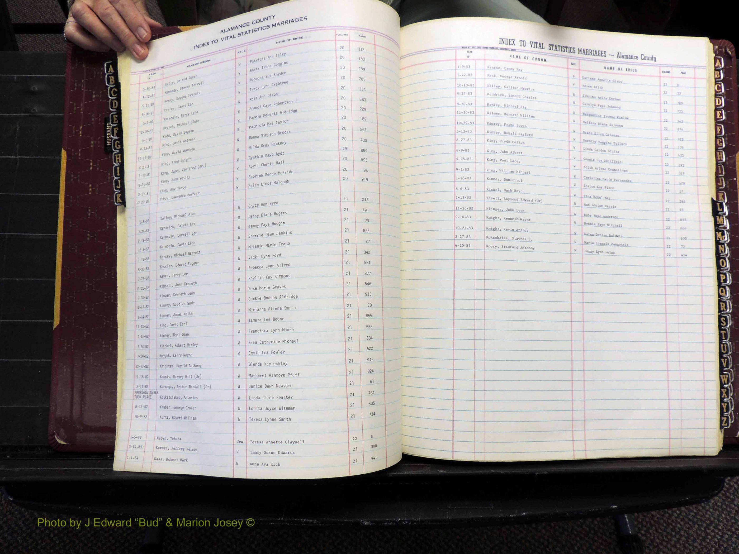 Alamance Co, NC, Marriages, Male Index, 1979-1982 (140).JPG