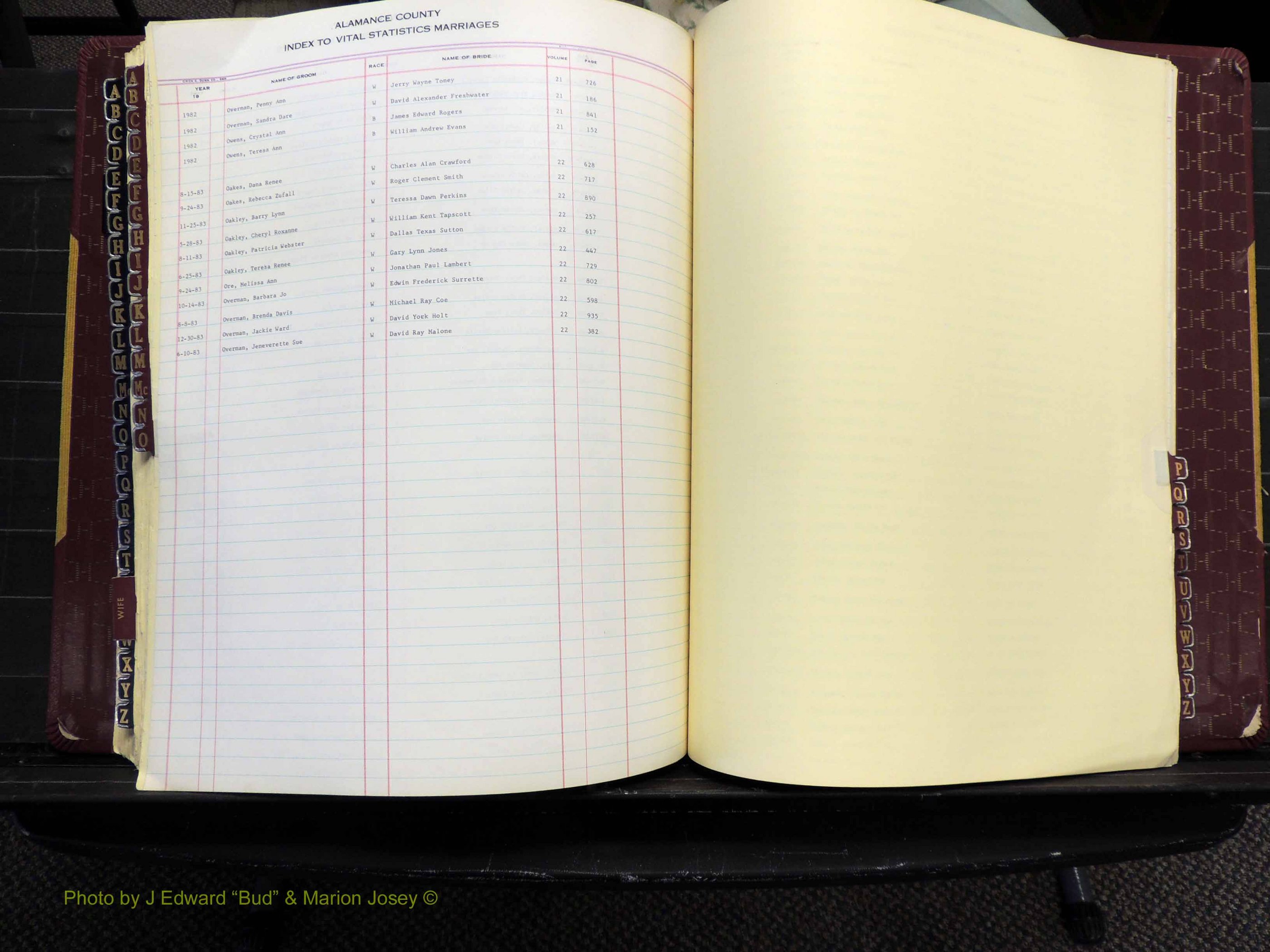 Alamance Co, NC, Marriages, Male Index, 1979-1982 (242).JPG