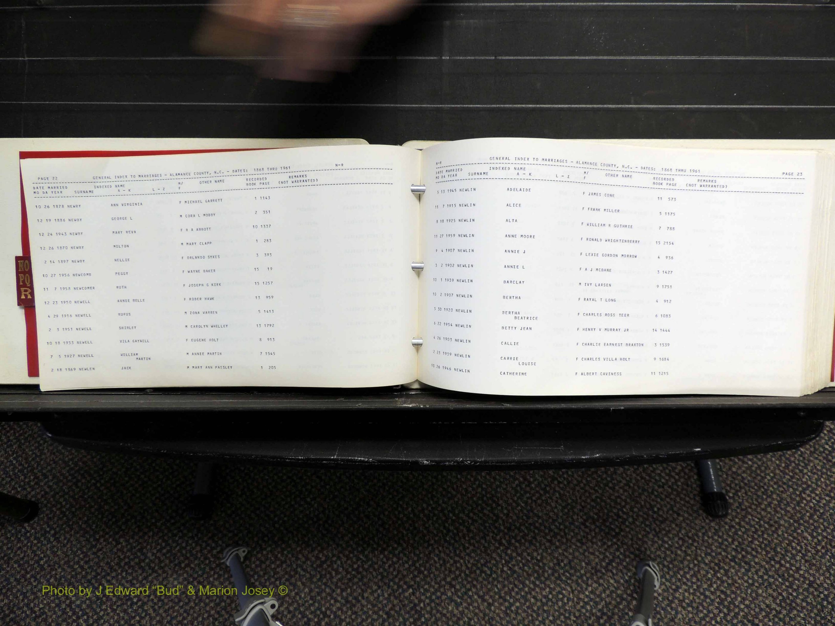 Alamance Co, NC, Marriages, N-R, 1868-1961 (115).JPG