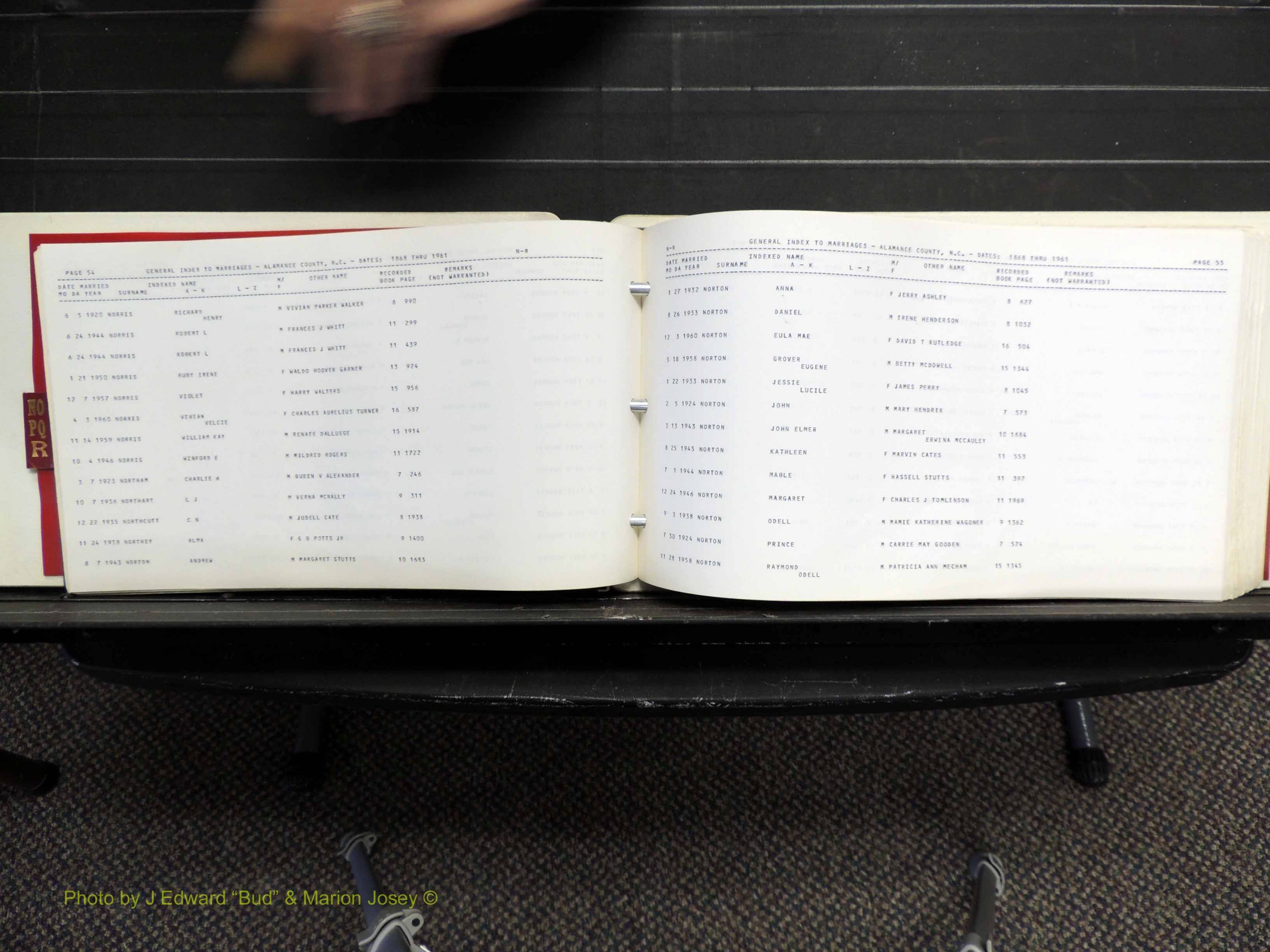 Alamance Co, NC, Marriages, N-R, 1868-1961 (131).JPG