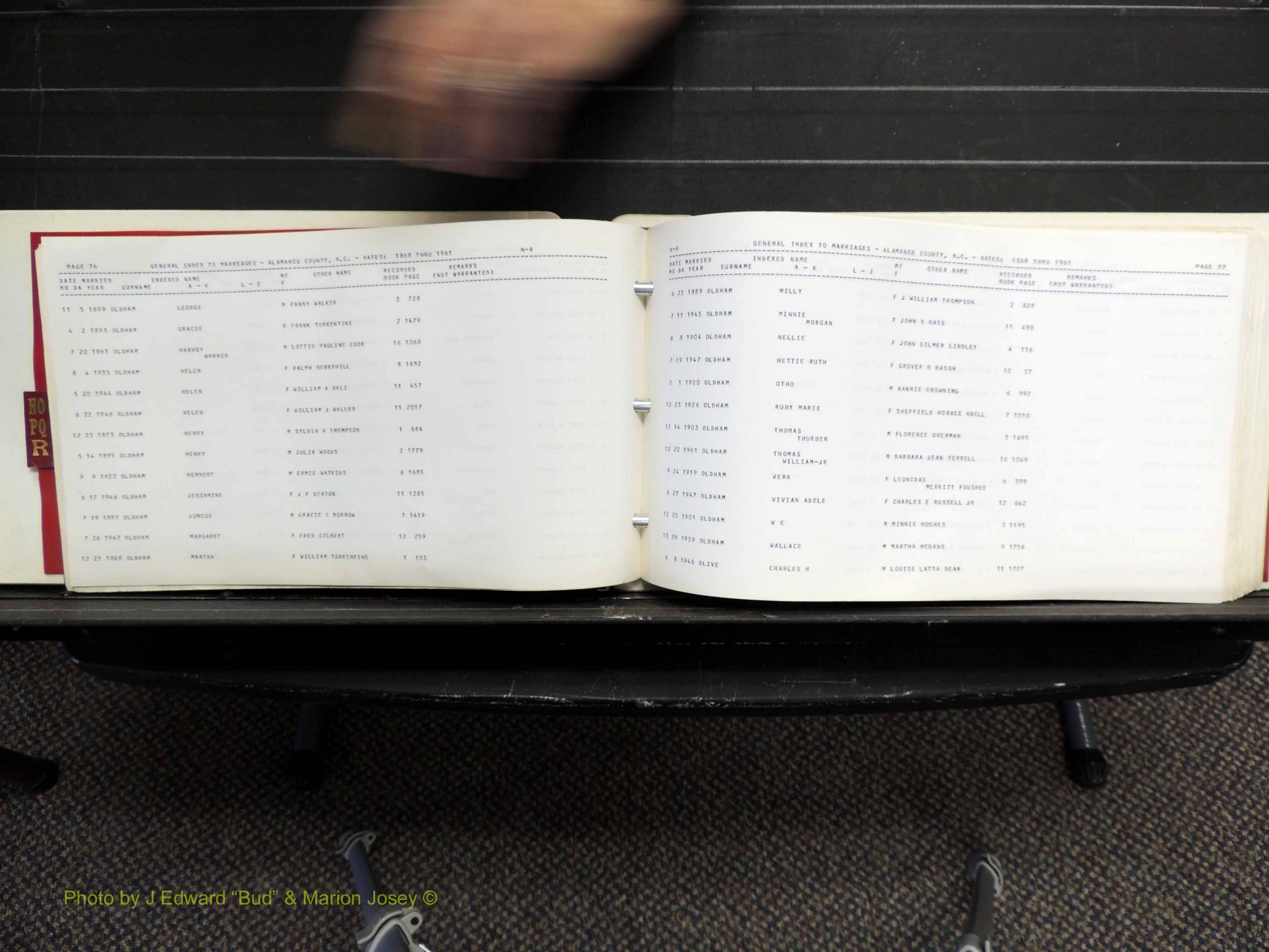 Alamance Co, NC, Marriages, N-R, 1868-1961 (142).JPG