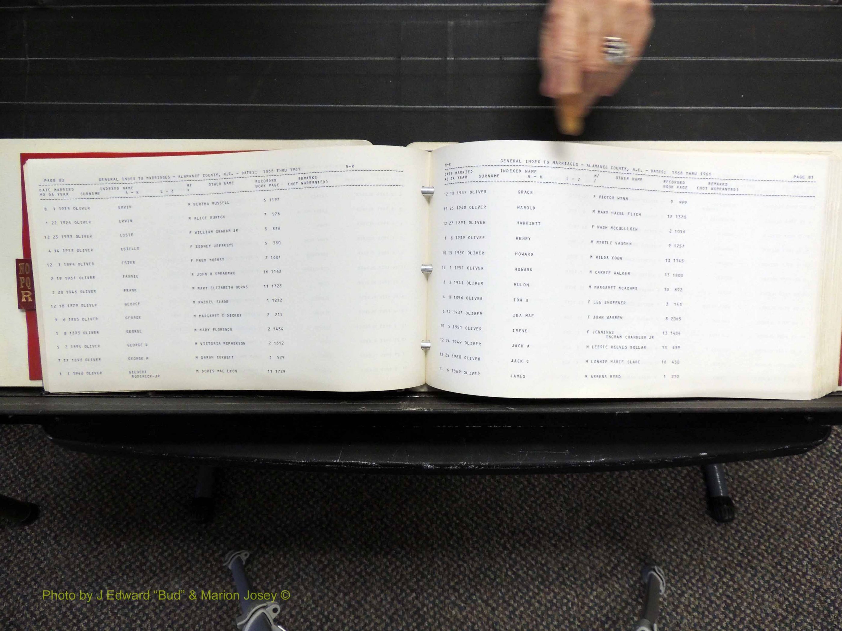 Alamance Co, NC, Marriages, N-R, 1868-1961 (144).JPG