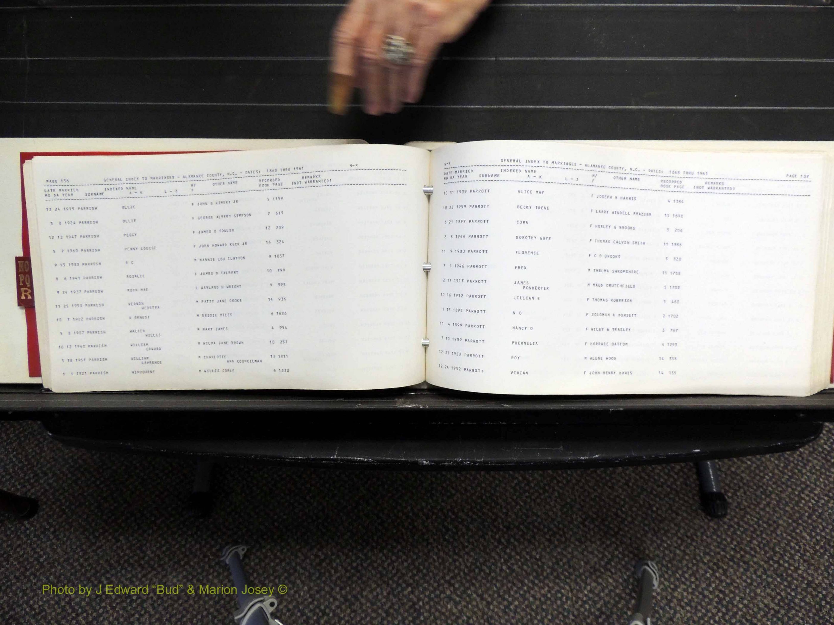 Alamance Co, NC, Marriages, N-R, 1868-1961 (172).JPG
