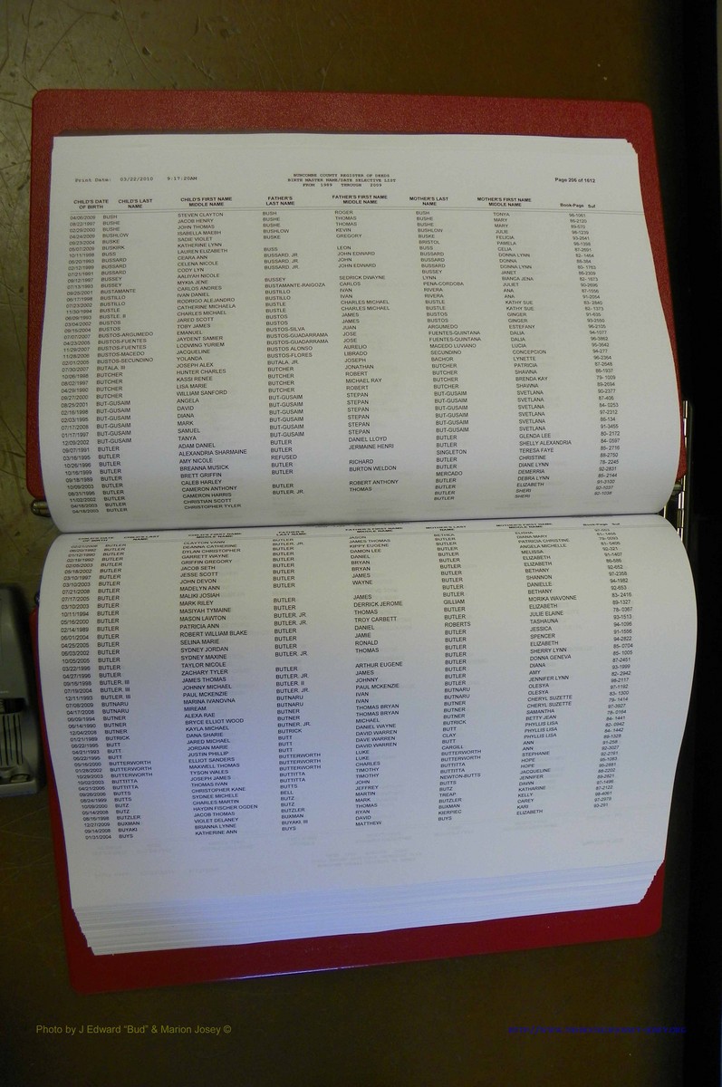 Bun. Co, NC Births, 1989 - 2009, A - L (104).JPG
