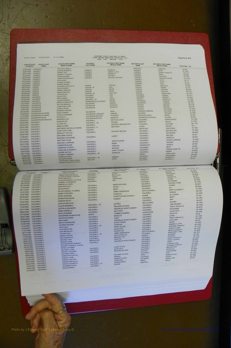 Bun. Co, NC Births, 1989 - 2009, A - L (108).JPG