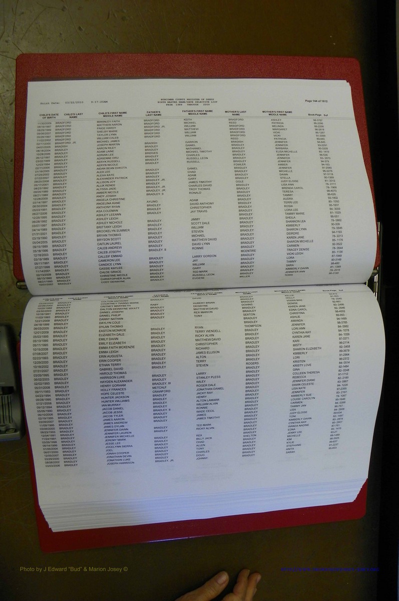 Bun. Co, NC Births, 1989 - 2009, A - L (74).JPG