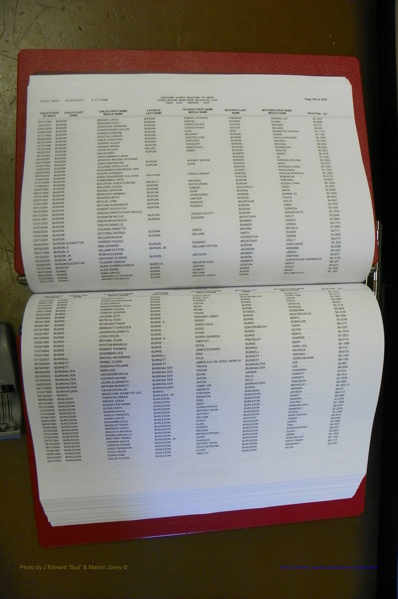 Bun. Co, NC Births, 1989 - 2009, A - L (98).JPG