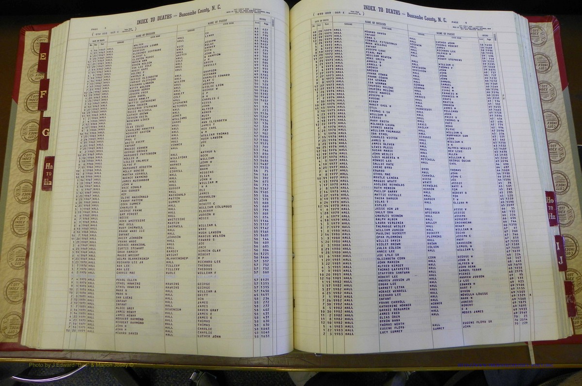 Bun. Co, NC, Deaths 1890 - 1988, E to K (107).JPG