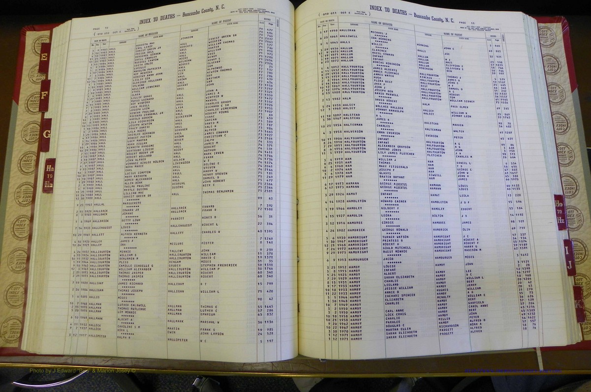 Bun. Co, NC, Deaths 1890 - 1988, E to K (108).JPG
