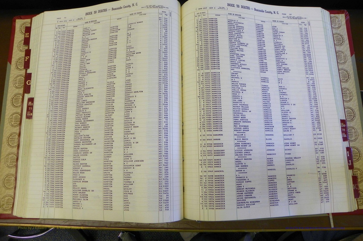 Bun. Co, NC, Deaths 1890 - 1988, E to K (111).JPG