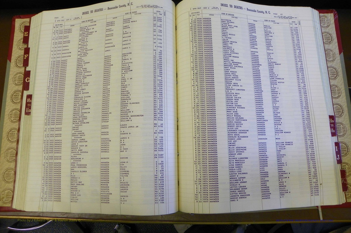 Bun. Co, NC, Deaths 1890 - 1988, E to K (123).JPG