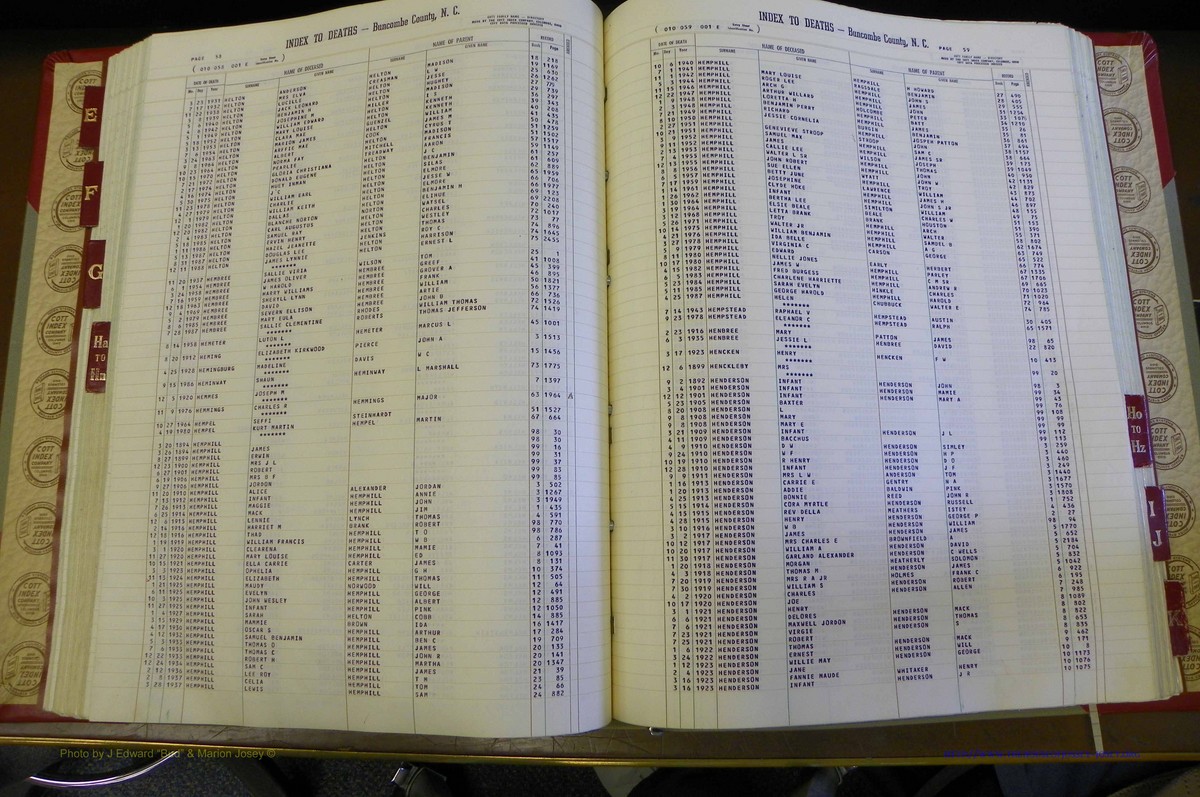 Bun. Co, NC, Deaths 1890 - 1988, E to K (132).JPG