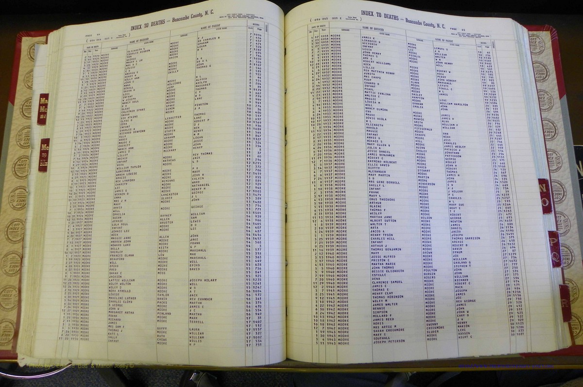 Bun. Co, NC, Deaths 1890 - 2009, L to R (111).JPG