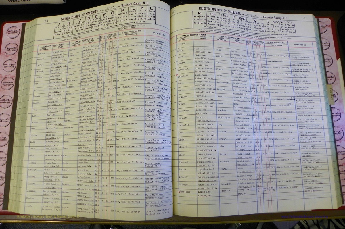 Bun Co, NC, Marr 1970 - 1975, Female Index (126).JPG