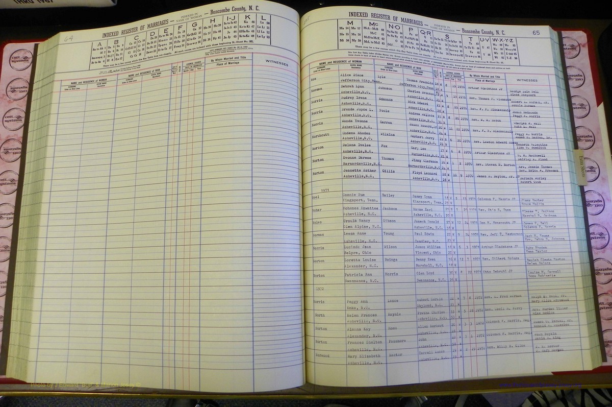 Bun Co, NC, Marr 1970 - 1975, Female Index (159).JPG