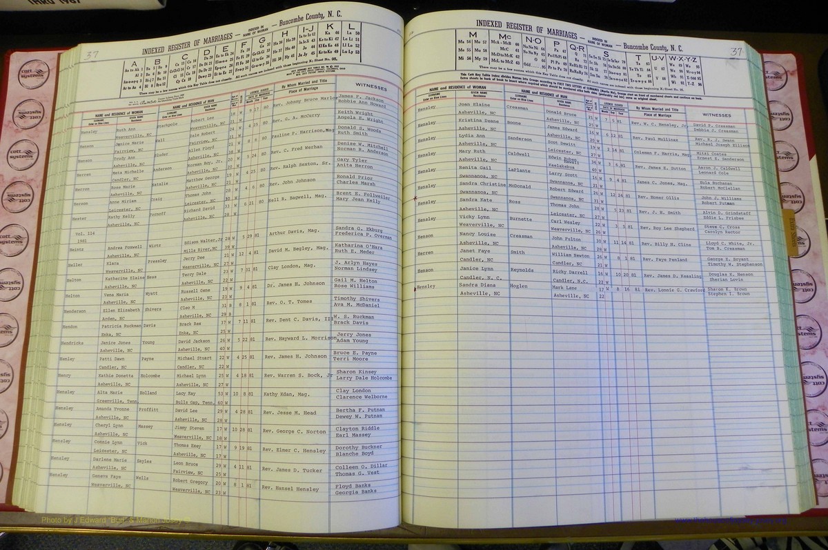 Bun Co, NC, Marr 1976 - 1981, Female Index (108).JPG