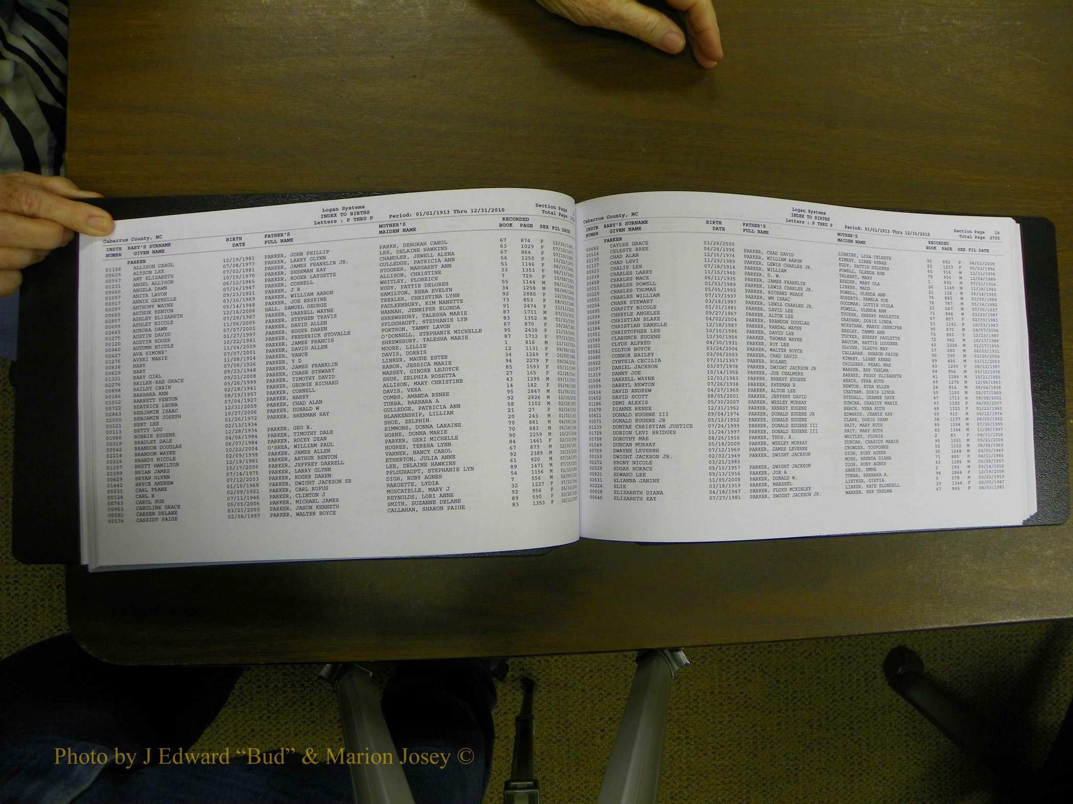 Cabarrus Births Index, N-R, 1913-2010 058.JPG
