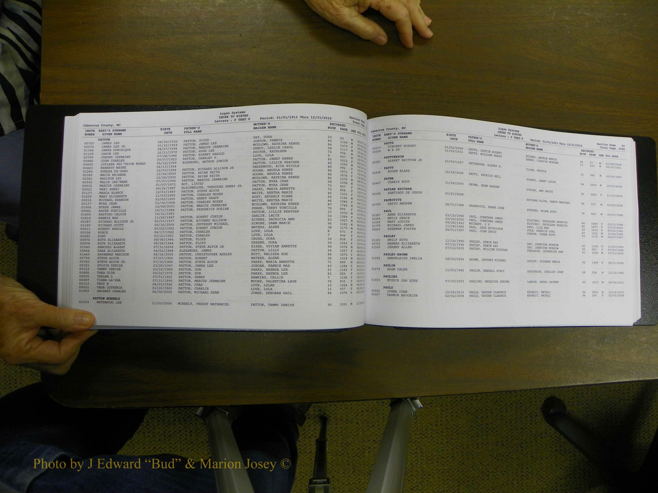 Cabarrus Births Index, N-R, 1913-2010 075.JPG