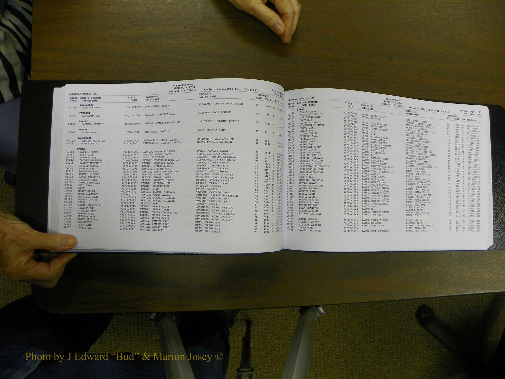 Cabarrus Births Index, N-R, 1913-2010 076.JPG