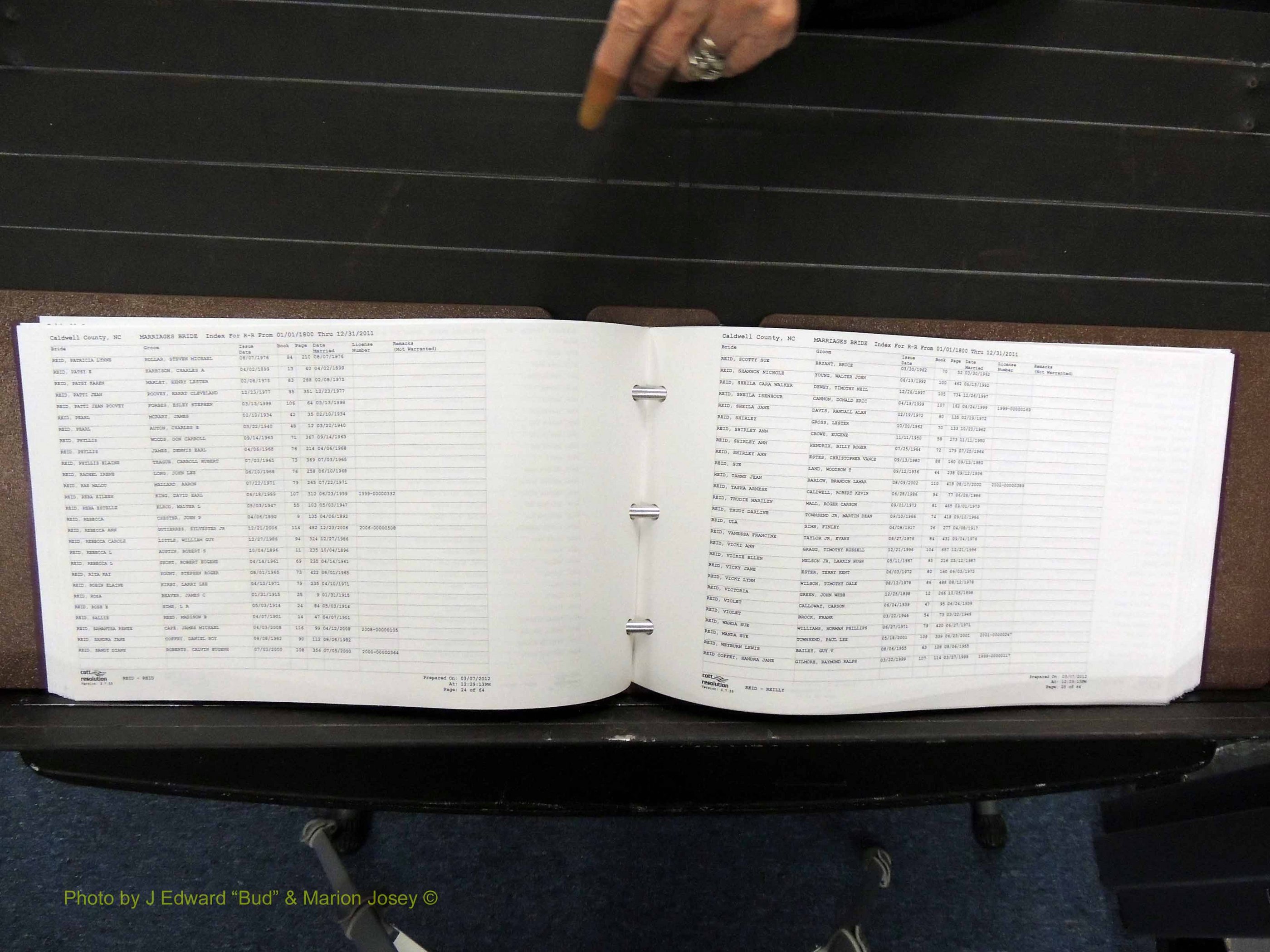Caldwell Co, NC, Marriages, Female Index, N-Z, 1800-2011 (183).JPG