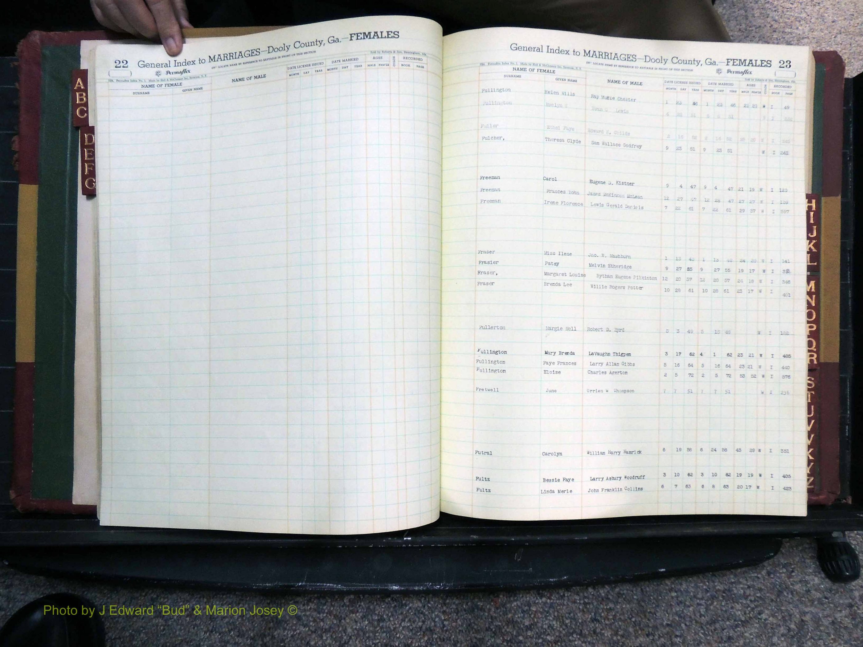 Dooly Co, GA, Marriages, Female Index (132).JPG