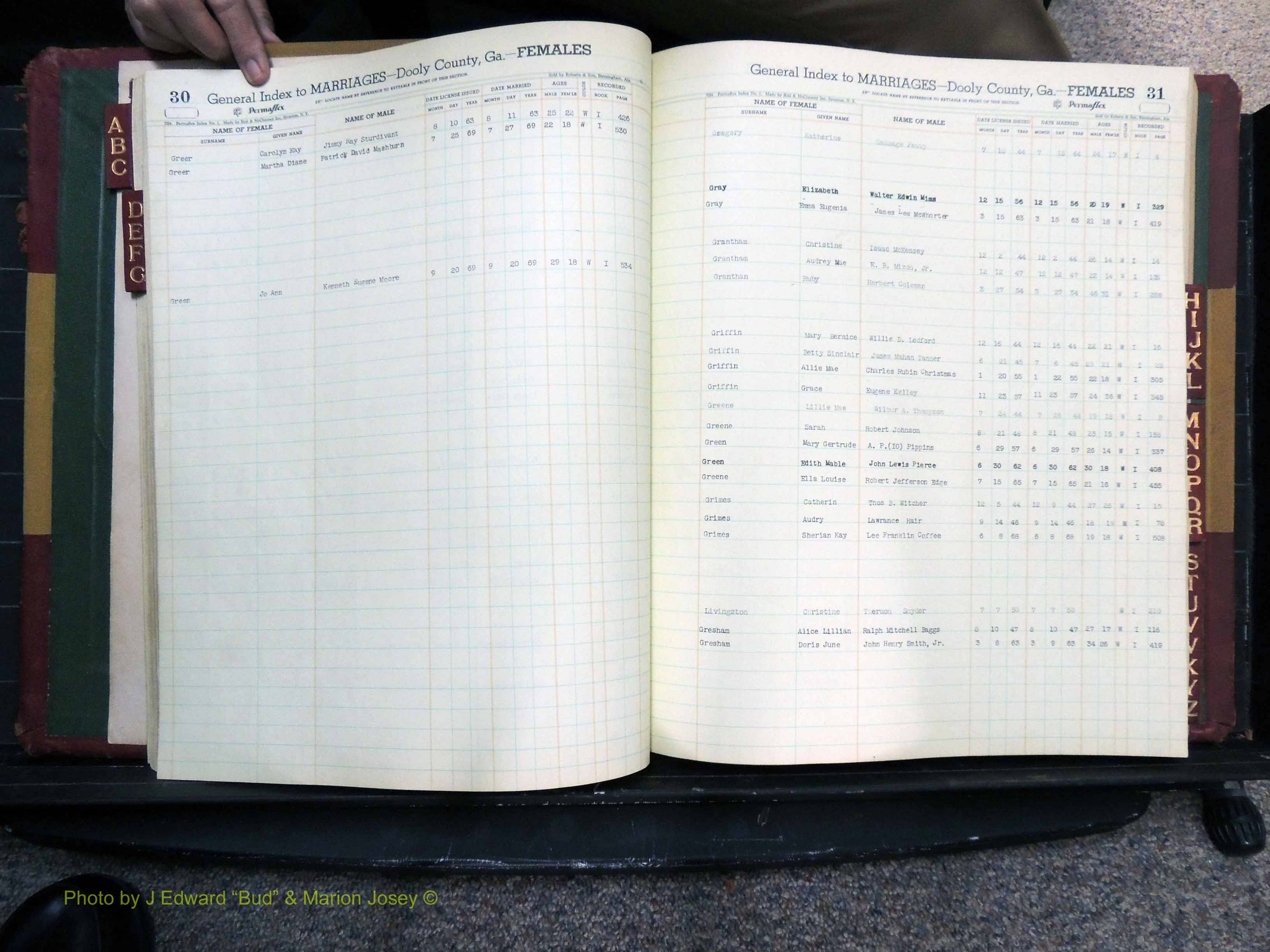 Dooly Co, GA, Marriages, Female Index (136).JPG