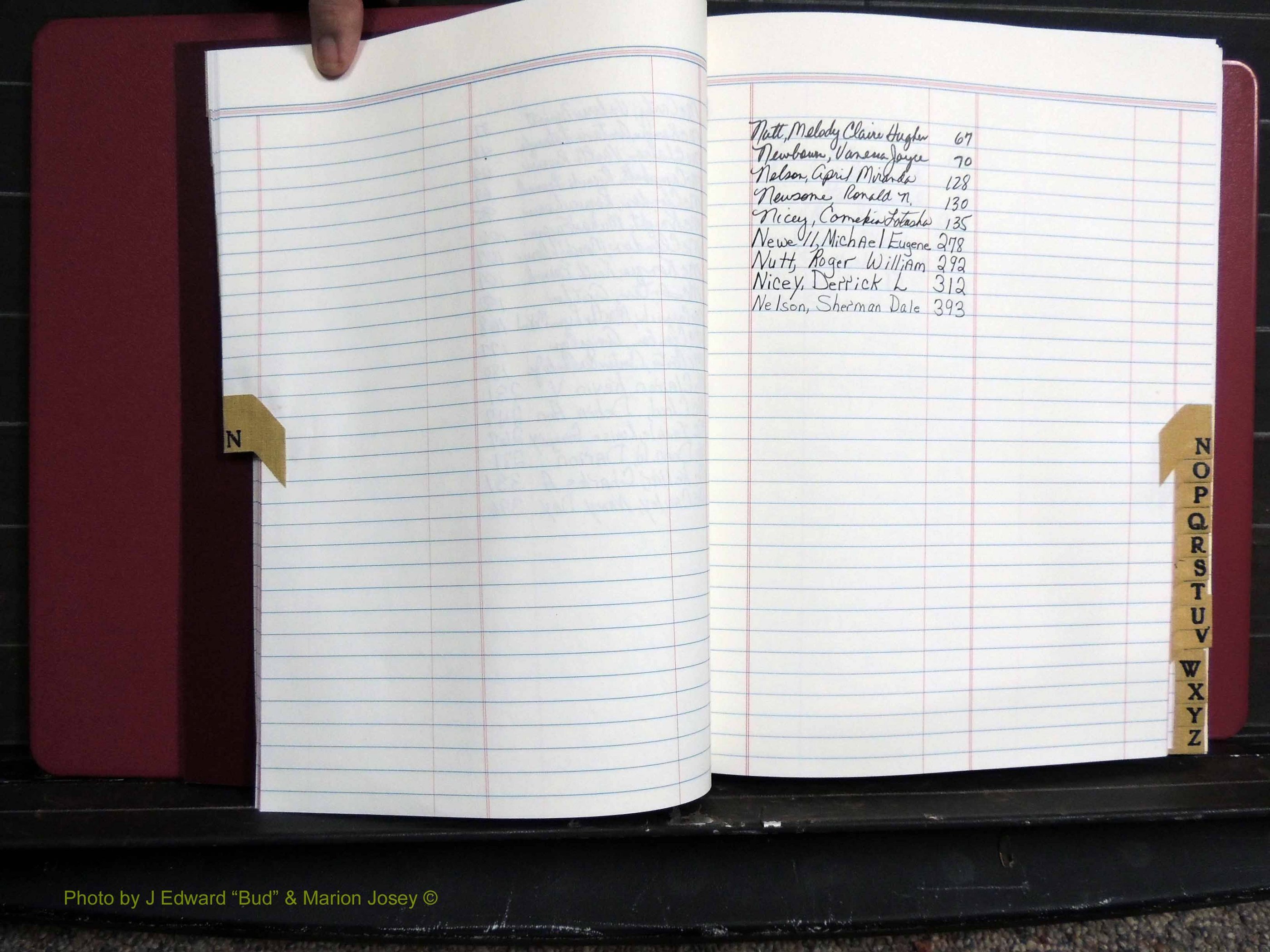 Dooly Co, GA, Marriages, Book, P, 1999-2005 Index N, Male & Female.JPG