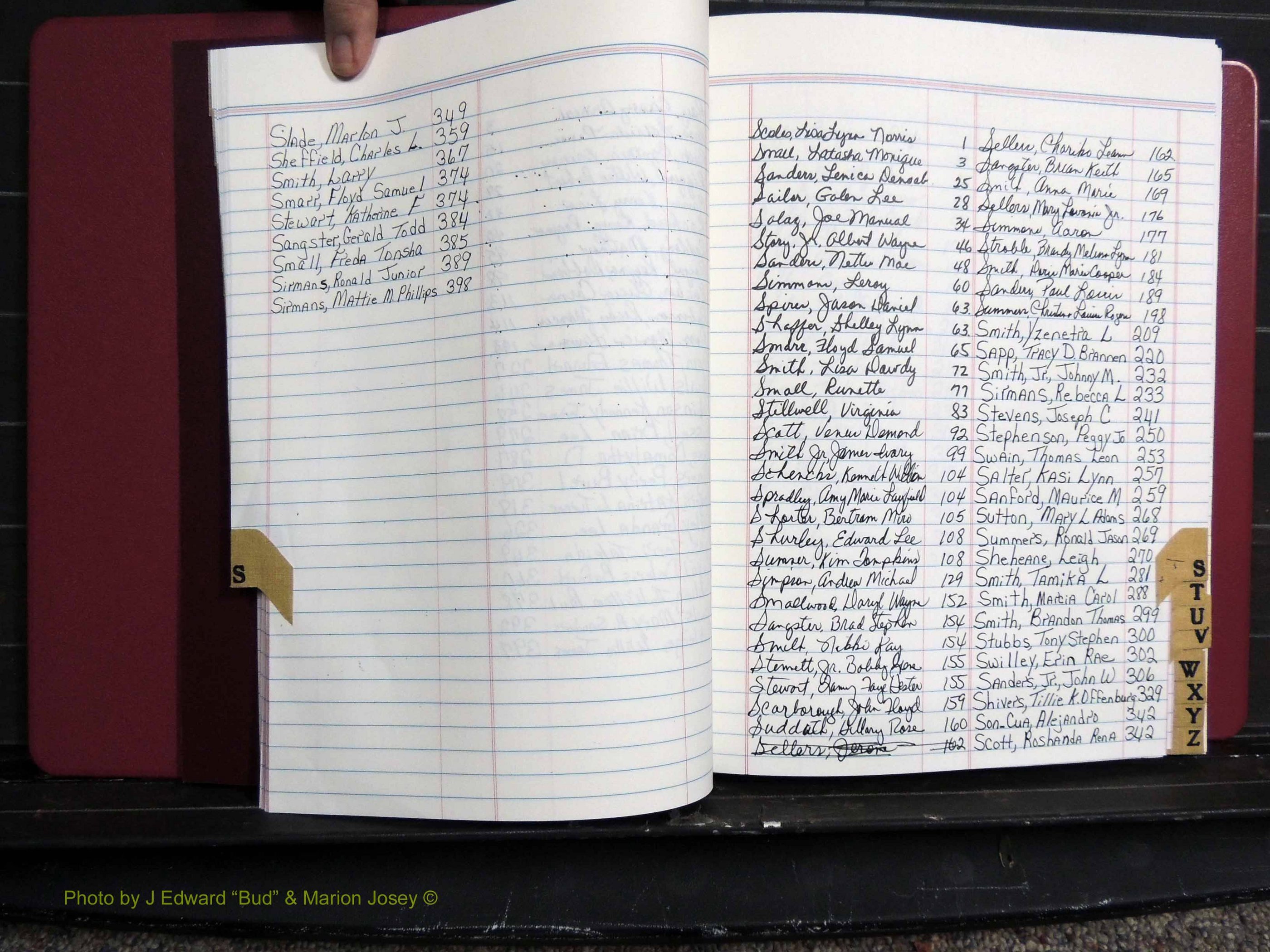 Dooly Co, GA, Marriages, Book, P, 1999-2005 Index S, Male & Female.JPG