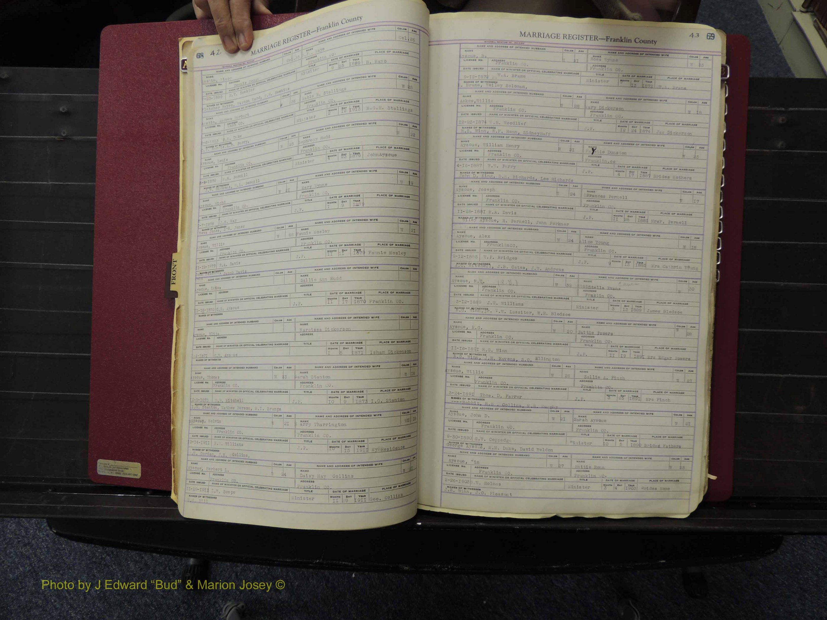 Franklin Co, NC, Marriages, A-M, 1869-1918 (122).JPG