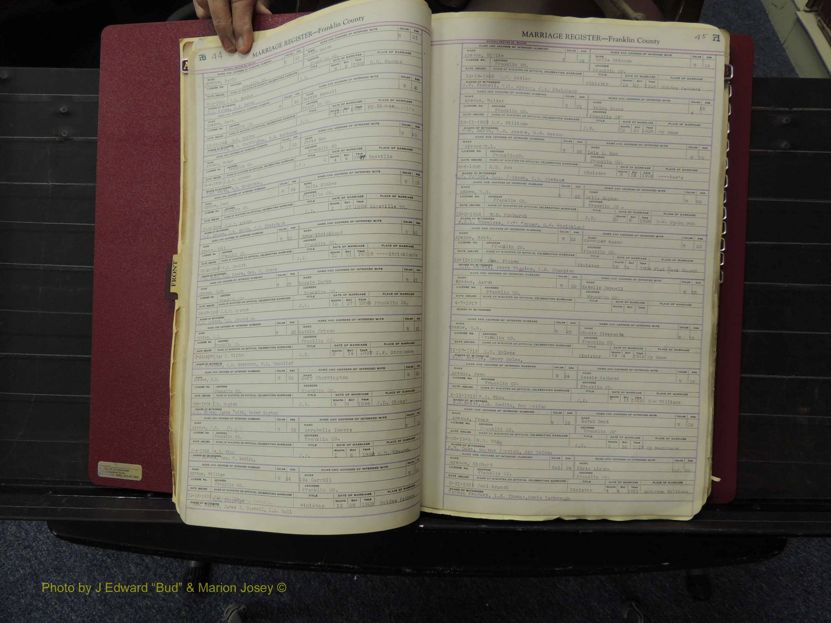 Franklin Co, NC, Marriages, A-M, 1869-1918 (123).JPG