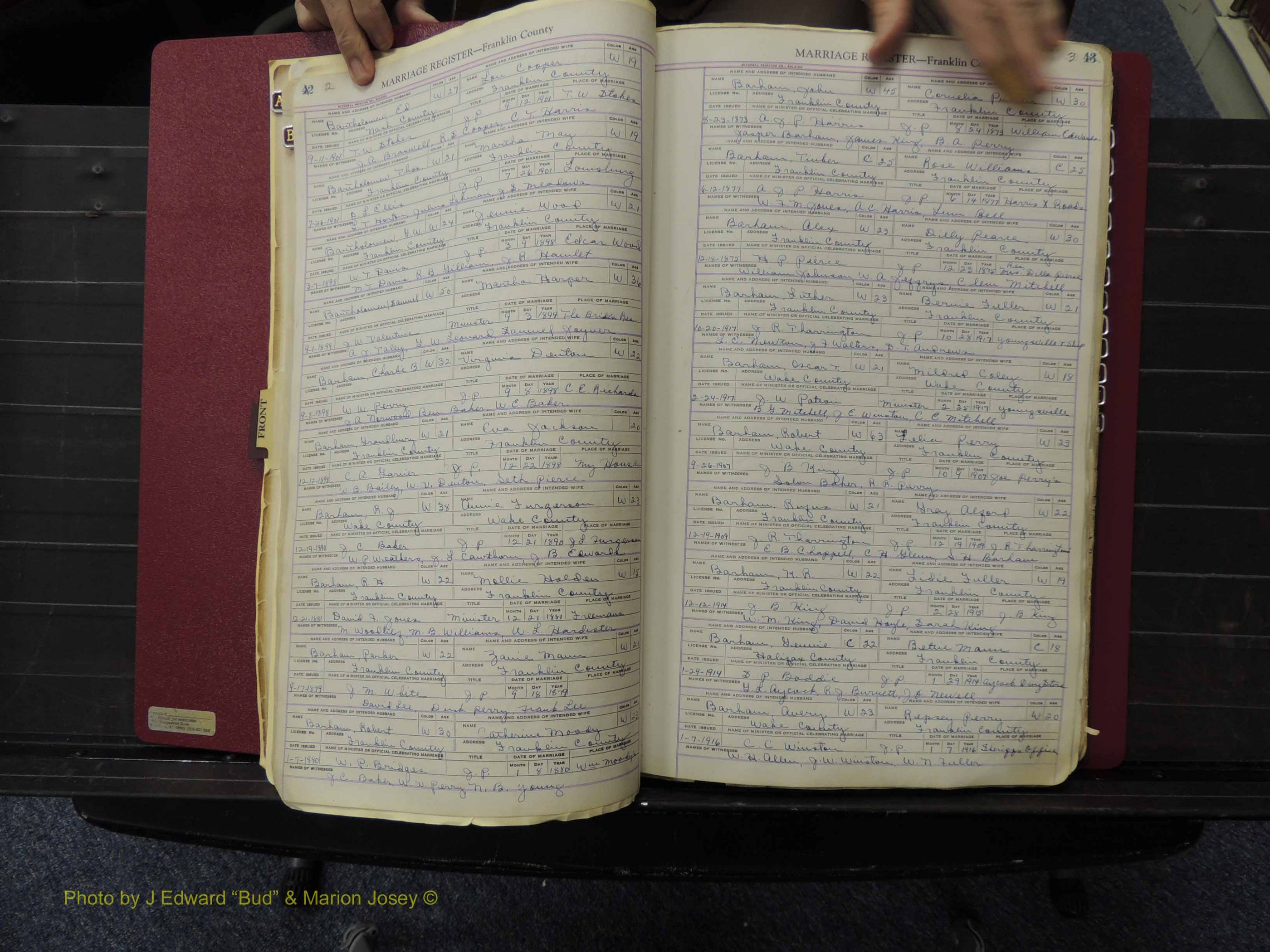 Franklin Co, NC, Marriages, A-M, 1869-1918 (126).JPG