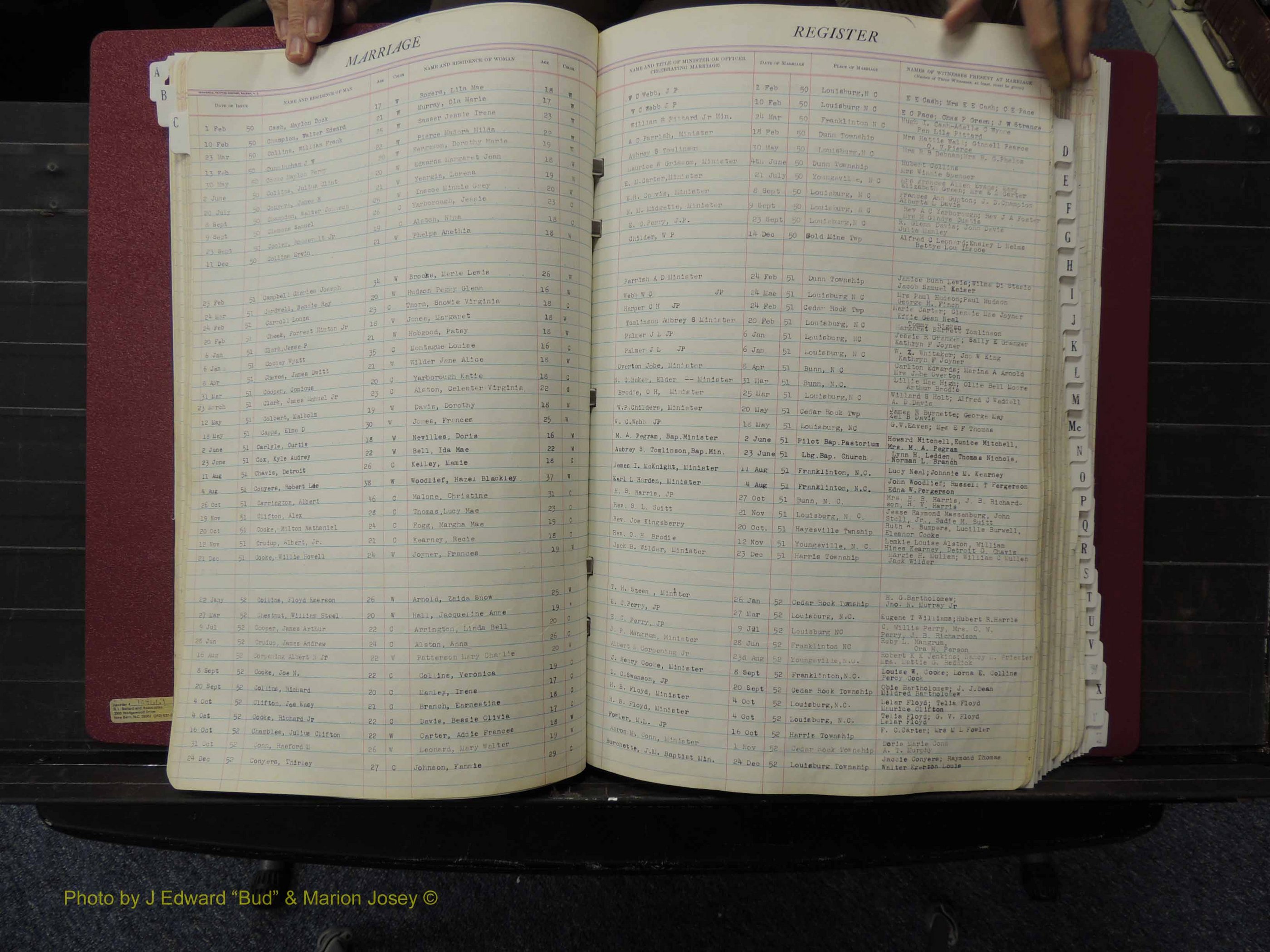 Franklin Co, NC, Marriages, A-Z, 1942-1979 (134).JPG