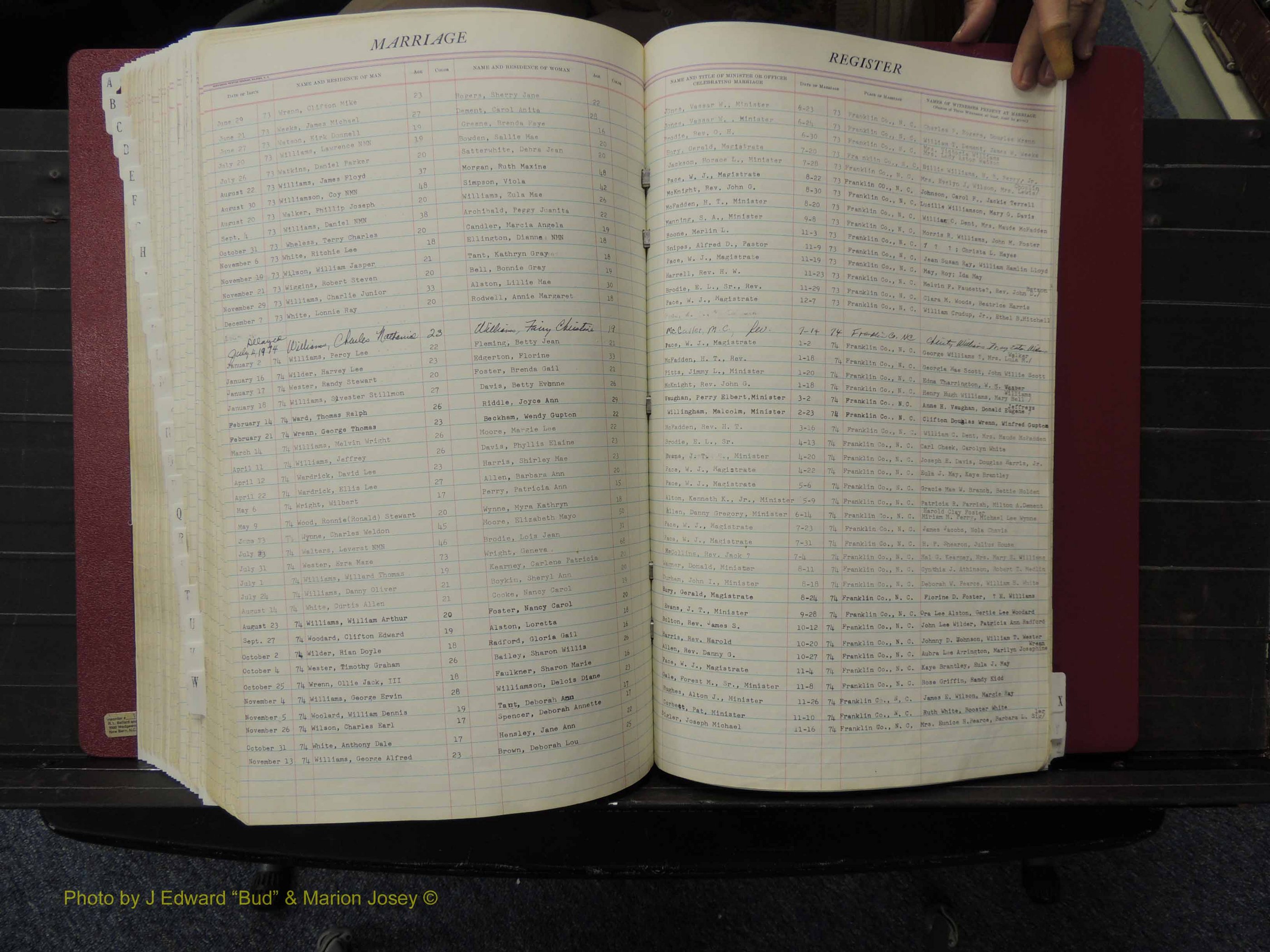 Franklin Co, NC, Marriages, A-Z, 1942-1979 (324).JPG