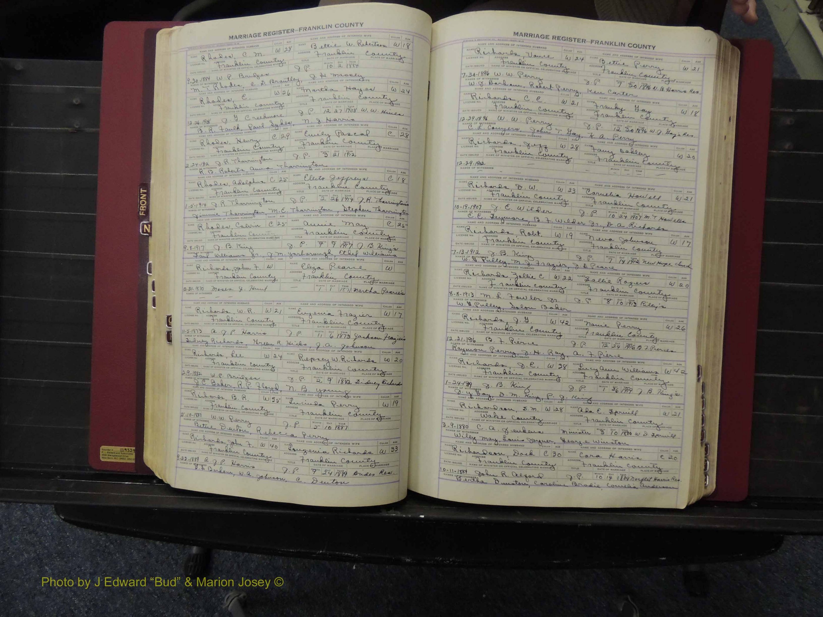 Franklin Co, NC, Marriages, N-Z, 1869-1918 (173).JPG