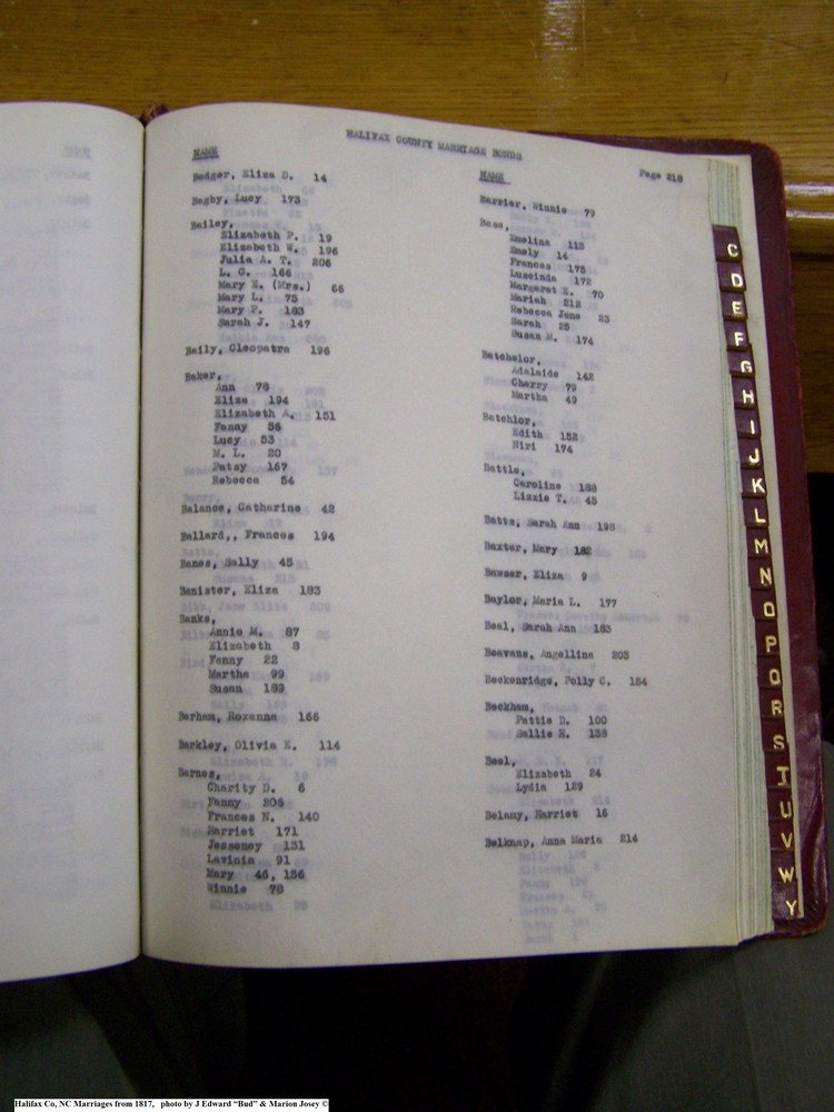 Index B-1, pg 218, Halifax Co, NC, Marriage Bonds from 1817 234.jpg