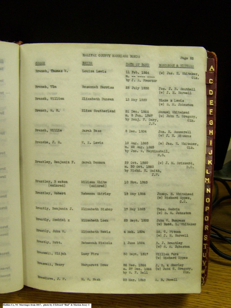 Index B-16, pg 25, Halifax Co, NC, Marriage Bonds from 1817 038.jpg