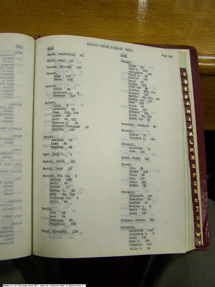 Index B-3, pg 220, Halifax Co, NC, Marriage Bonds from 1817 236.jpg