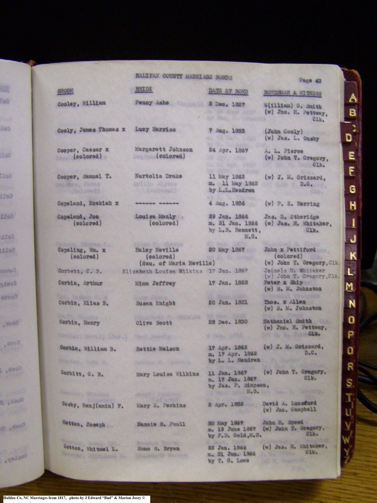 Index C-11, pg 43, Halifax Co, NC, Marriage Bonds from 1817 056.jpg