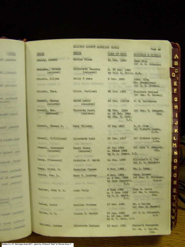 Index C-13, pg 45, Halifax Co, NC, Marriage Bonds from 1817 058.jpg