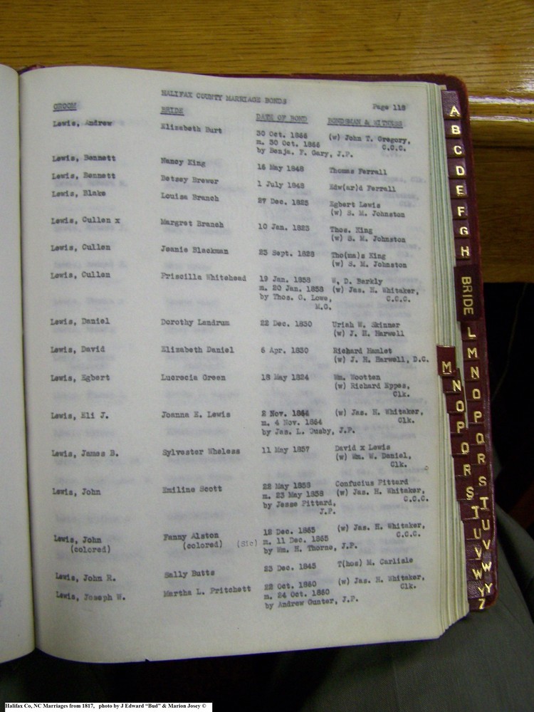 Index L-5, pg 118, Halifax Co, NC, Marriage Bonds from 1817 131.jpg