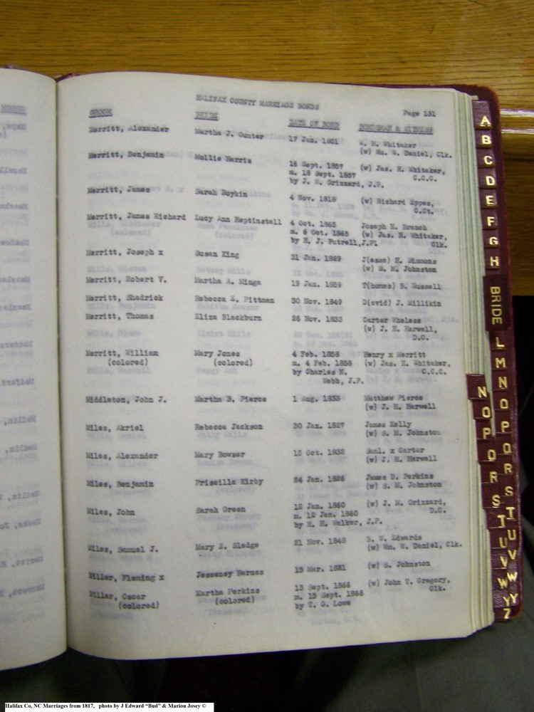 Index M-8, pg131, Halifax Co, NC, Marriage Bonds from 1817 144.jpg