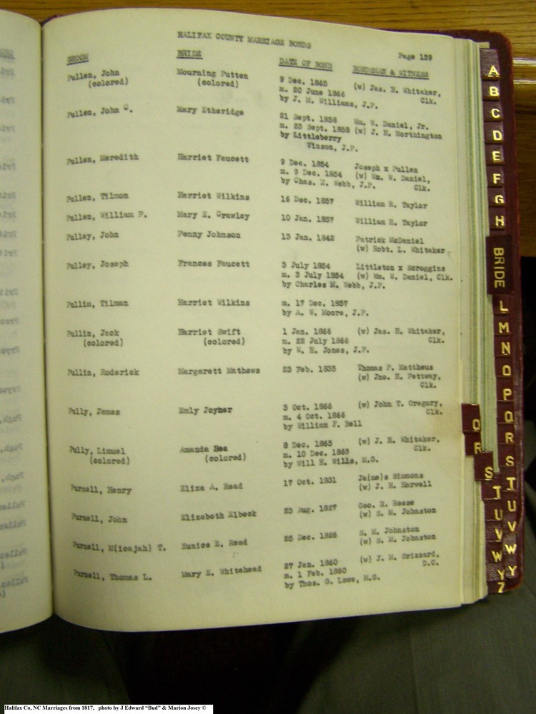 Index P-16, pg 159, Halifax Co, NC, Marriage Bonds from 1817 172.jpg