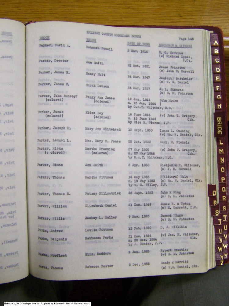 Index P-2, pg 145, Halifax Co, NC, Marriage Bonds from 1817 158.jpg