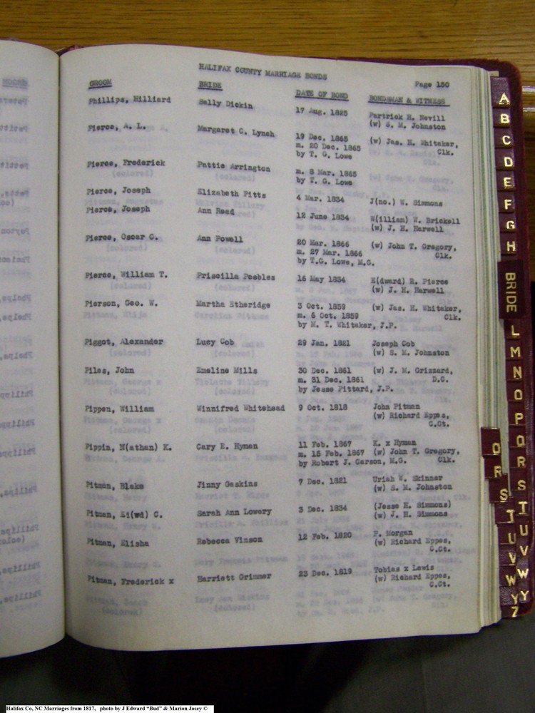 Index P-7, pg 150, Halifax Co, NC, Marriage Bonds from 1817 163.jpg