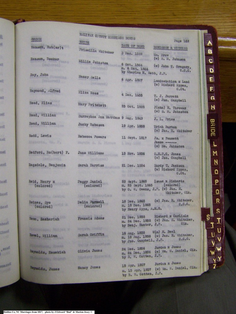 Index R-3, pg 162, Halifax Co, NC, Marriage Bonds from 1817 175.jpg