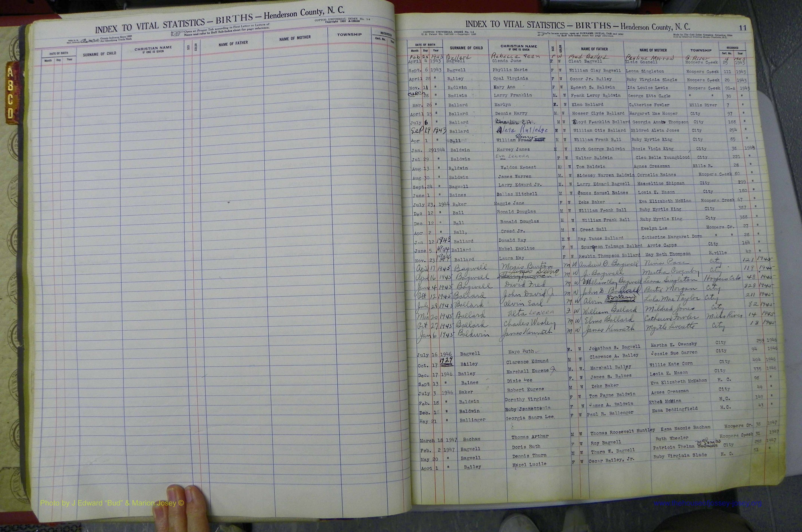 Henderson Co, NC, Births A - K, 1943 - 1981, (016).JPG