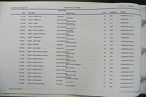 Henderson Co, NC, Death Index, 1991 -2008, (030).JPG