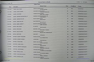 Henderson Co, NC, Death Index, 1991 -2008, (049).JPG